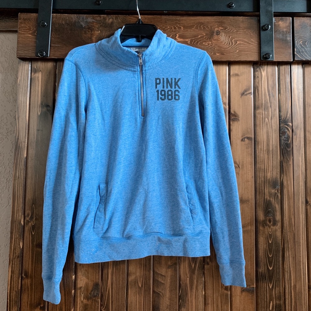 S Blue Pullover with 1/4 zipper from PINK
